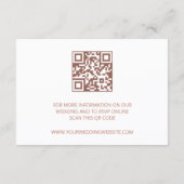 Boho Watercolor Flowers Wedding Details Begleitkarte (Rückseite)