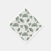 Boho Watercolor Ginkgo Pattern Serviette (Ecke)