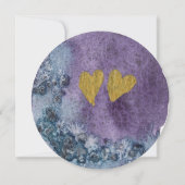 Boho Watercolor Gold spricht für eine einfache, ei Einladung (Rückseite)