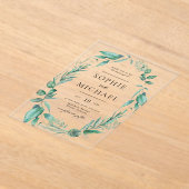 Boho Watercolor Greenery und Succulents Wedding Acryleinladungen (Ablage )