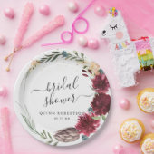 Boho Watercolor Herbst Brautparty Pappteller (Party)