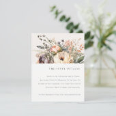 Boho Watercolor Herbst Herbstwoche Details zur Blu Begleitkarte (Stehend Vorderseite)