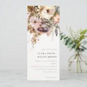 Boho Watercolor Herbst Herbstwochenende Blumenfest Einladung (Stehend Vorderseite)