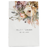 Boho Watercolor Herbst Herbstwochenende Blumenfest Mittlere Geschenktüte (Vorderseite)
