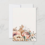 Boho Watercolor Herbst Herbstwochenende Blumenfest RSVP Karte (Rückseite)