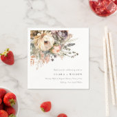 Boho Watercolor Herbst Herbstwochenende Blumenfest Serviette (Beispiel)