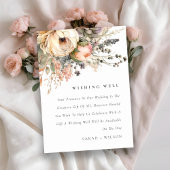 Boho Watercolor Herbstblütenhochzeit wünscht sich Begleitkarte