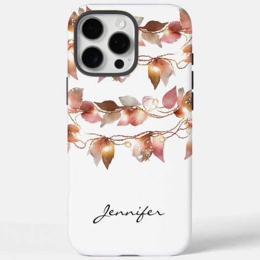 Boho Watercolor Herbstlaubs iPhone Case-Mate iPhone Hülle (Rückseite)