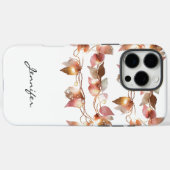 Boho Watercolor Herbstlaubs iPhone Case-Mate iPhone Hülle (Rückseite (Horizontal))