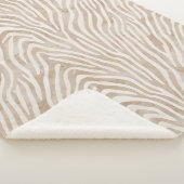 Boho Watercolor Jungle Safari Zebra Print Blanket Sherpadecke (3/4)