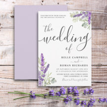 Boho Watercolor Lavender Floral Wedding