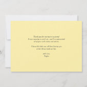 Boho Watercolor Lemon Wreath Summer Dankeskarte (Rückseite)