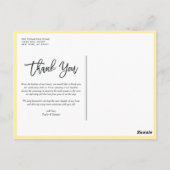 Boho Watercolor Lemon Wreath Summer Wedding Postkarte (Rückseite)