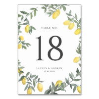 Boho Watercolor Lemon Wreath Wedding