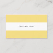 Boho Watercolor Lemons Diaper Raffle Game Card Visitenkarte (Rückseite)