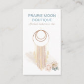 Boho Watercolor Macrame Wall Hanging Visitenkarte (Vorderseite)