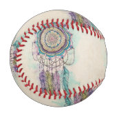 Boho Watercolor Mandala Dreamcatcher Baseball (Vorderseite Links)