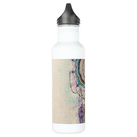 Boho Watercolor Mandala Dreamcatcher Edelstahlflasche (Links)