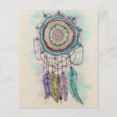 Boho Watercolor Mandala Dreamcatcher Flyer (Vorne)
