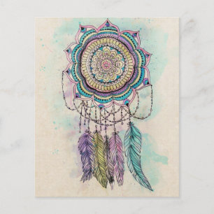 Boho Watercolor Mandala Dreamcatcher Flyer