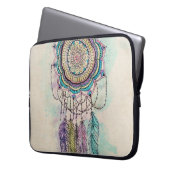 Boho Watercolor Mandala Dreamcatcher Laptopschutzhülle (Vorderseite Links)