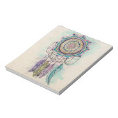 Boho Watercolor Mandala Dreamcatcher Notizblock (Rotiert)