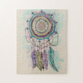 Boho Watercolor Mandala Dreamcatcher Puzzle (Vertikal)