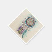 Boho Watercolor Mandala Dreamcatcher Serviette (Ecke)