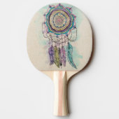 Boho Watercolor Mandala Dreamcatcher Tischtennis Schläger (Rückseite)