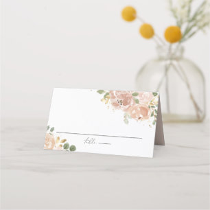 Boho Watercolor Mauve Peach Blume Hochzeit Platzkarte