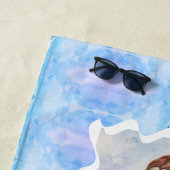 Boho Watercolor Mermaid Personalized Strandtuch (Beispiel)