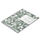 Boho Watercolor Monstera Pflanze Custom Wedding Notizblock (Linke Seite)