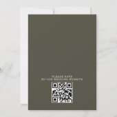 Boho Watercolor Mountain Budget QR code Wedding Einladung (Rückseite)