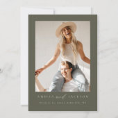Boho Watercolor Mountain Wedding Einladung (Rückseite)