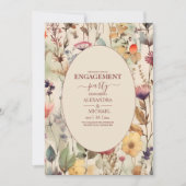 Boho Watercolor Mute Tones Wildblumen Hochzeit Einladung (Vorderseite)