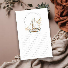 Boho Watercolor Palm Sailboat Schifffahrtskarte