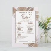 Boho Watercolor Pampas Grass Brautparty Game (Stehend Vorderseite)