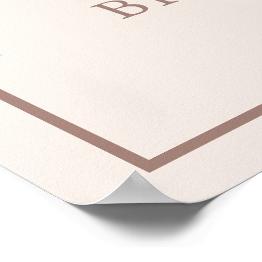 Boho Watercolor Pampas Grass Brautparty Poster (Ecke)