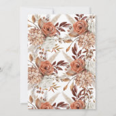 Boho Watercolor Pampas Wedding Announcement Card Einladung (Rückseite)