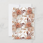 Boho Watercolor Pampas Wedding Dankeschön Karte (Rückseite)