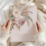 Boho Watercolor Personalisiert Floral Name Jahr Planer<br><div class="desc">Das ist ein personalisiertes Boho Pampas Gras Blumenheft. Alle Schriftart und Formulierungen sind editierbar // Für passende Artikel besuchen Sie bitte die Kollektion "NOTEBOOKS PLANNERS" im Shop von By Nicole Designs Zazzle. * Wenn Ihnen dieses Design gefällt, Sie es aber nicht für etwas finden, das Sie suchen, wenden Sie sich...</div>