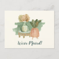 Boho Watercolor-Pflanze übertragen neue Zuhause-Ad