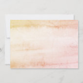 Boho Watercolor Pink Apfellehrer Mitteilungskarte (Rückseite)