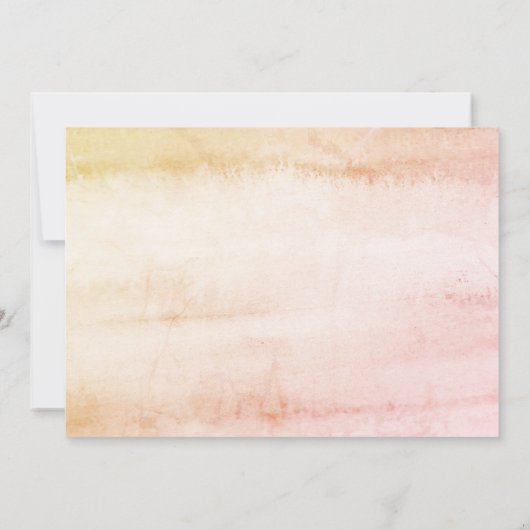 Boho Watercolor Pink Apfellehrer Mitteilungskarte (Rückseite)