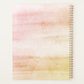 Boho Watercolor Pink Apple Lehrer Planer (Rückseite)