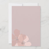 Boho Watercolor Pink Dusty Blue Wedding Einladung (Rückseite)