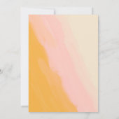 Boho Watercolor Pink Yellow Engagement Party Einladung (Rückseite)