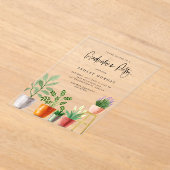 Boho Watercolor Potcolor Houseplant Abschluss Acryleinladungen (Ablage )