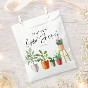 Boho Watercolor Potcolor Houseplant Brautparty Geschenktütchen