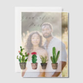Boho Watercolor Potted Cactus Graduation Party Pergament Einladungen (Versatz (Ehepaar))
